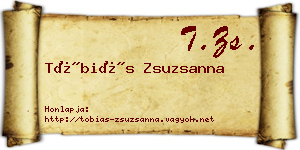 Tóbiás Zsuzsanna névjegykártya