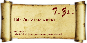 Tóbiás Zsuzsanna névjegykártya